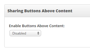 Sharing Buttons Above Content Example