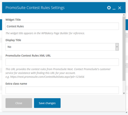 PromoSuite Contest Rules Settings Example