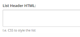 List Header HTML Example