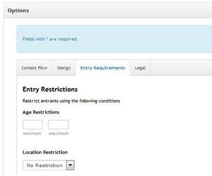Entry Requirements Screenshot