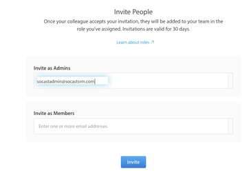 Invite Admin User