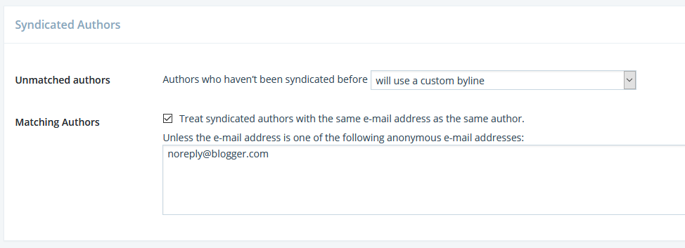 Syndicated Authors Screenshot