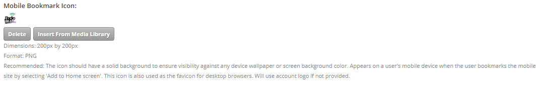 Mobile Bookmark Icon Example
