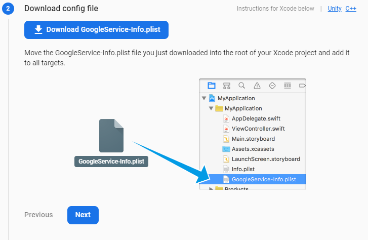 Download GoogleService-info.plist Screenshot
