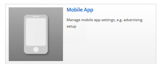 Mobile App Settings Screenshot