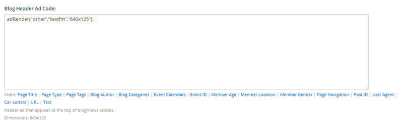 Blog Header Ad Example