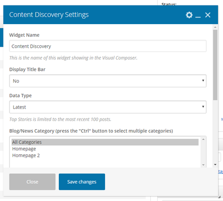 Content Discovery widget example
