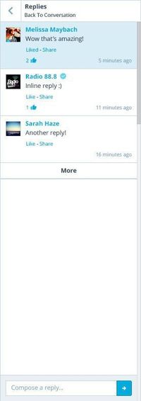 Facebook Replies Example