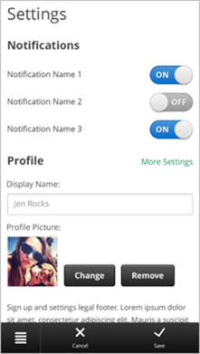 SoCast Mobile App Notification Settings Screenshot
