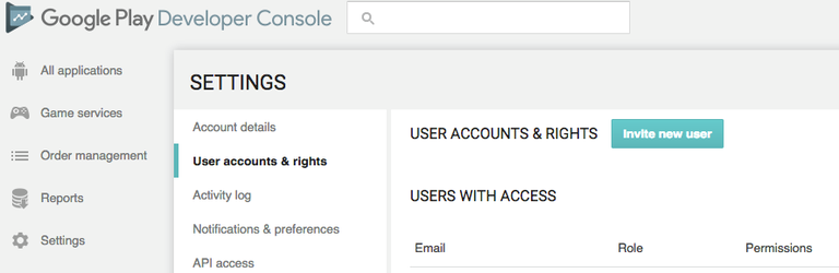 Google Play User Accounts