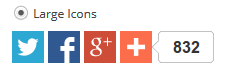 Large Social Sharing Icons Example