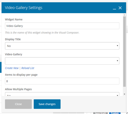 Video Gallery Element Example