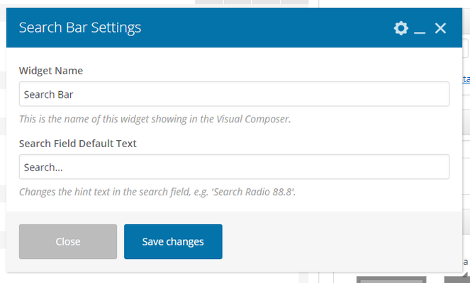 Search Bar Widget Example