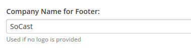 Company Name Footer Example