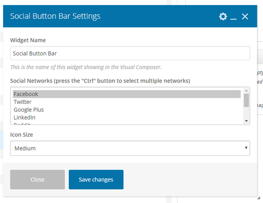 Social Button Bar Example
