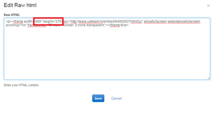 Paste iframe code example