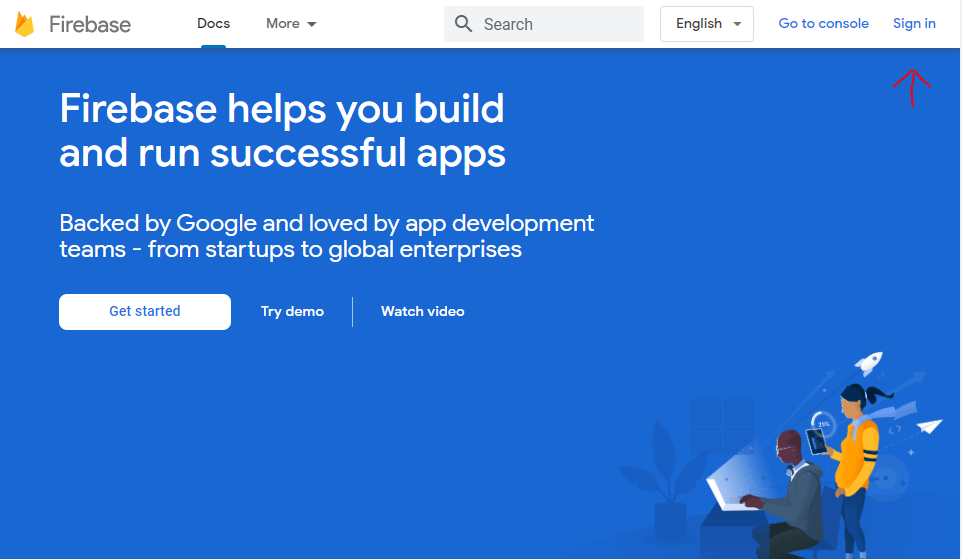 Firebase Sign In Screenshot