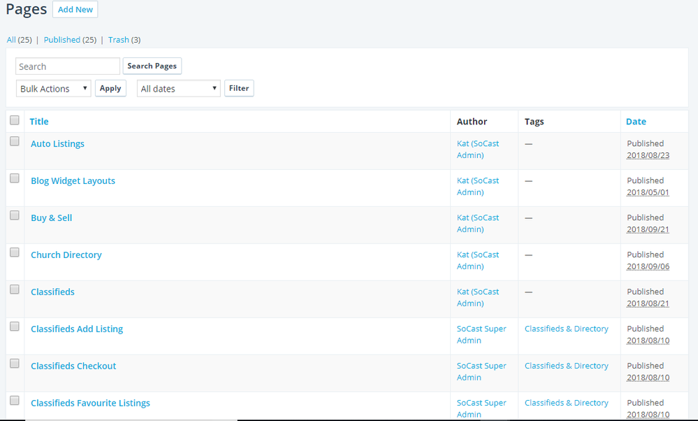SoCast Pages Editor Screenshot