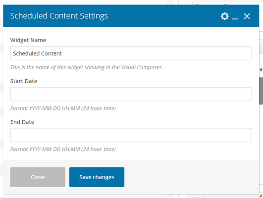 Scheduled Content Element Example