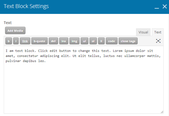 Text Block Example