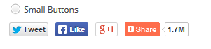 Small Social Sharing Buttons Example