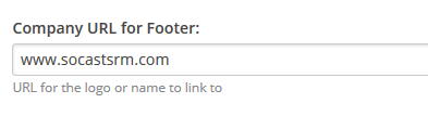 Company URL for Footer Example