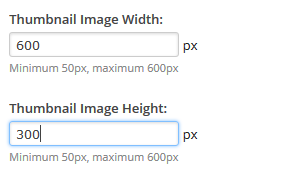 Thumbnail Image Size Example