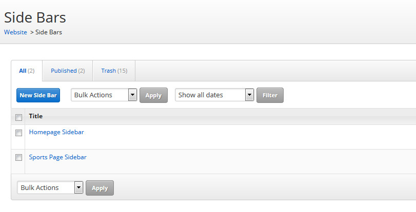 Sidebar Example